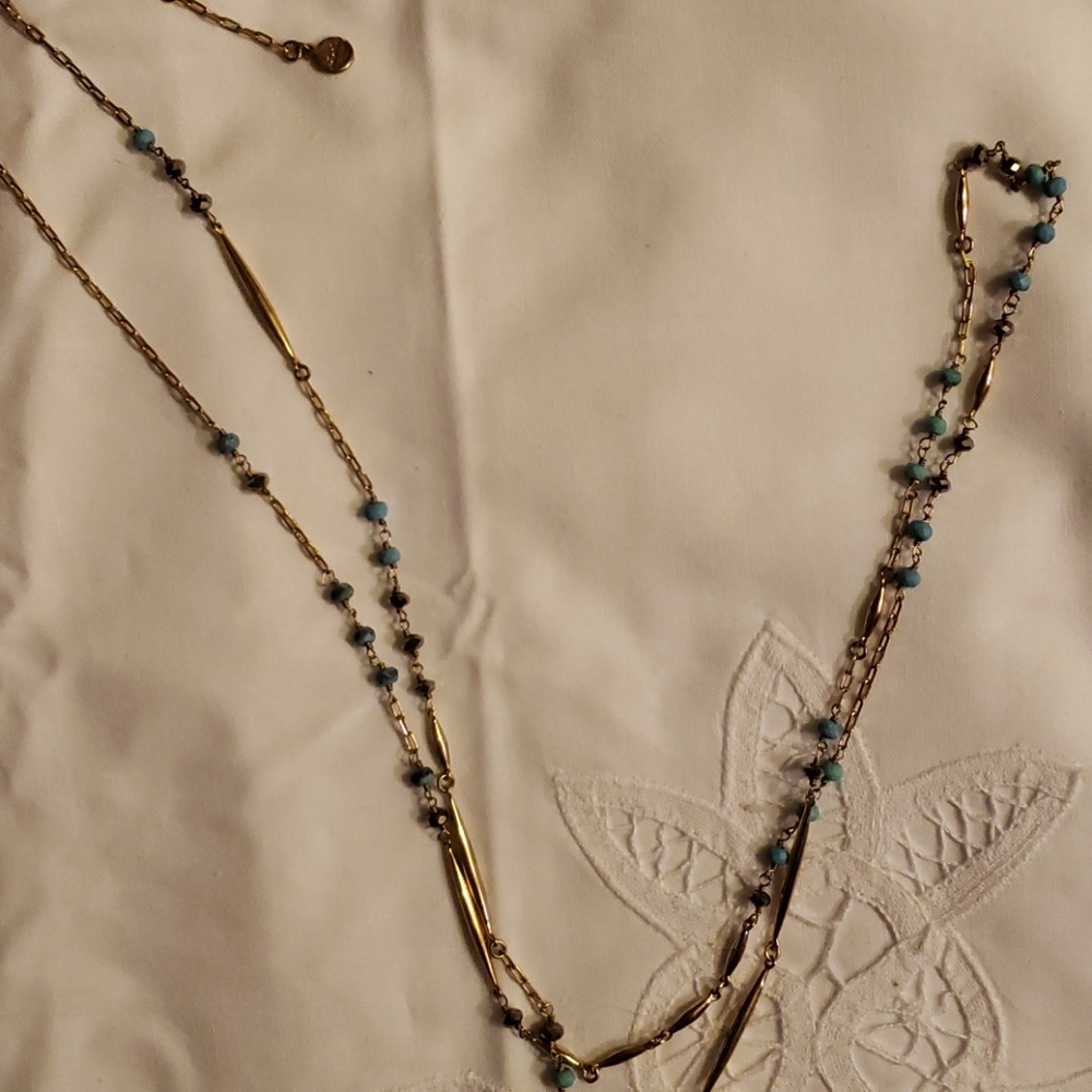 Turquoise and hematite necklace